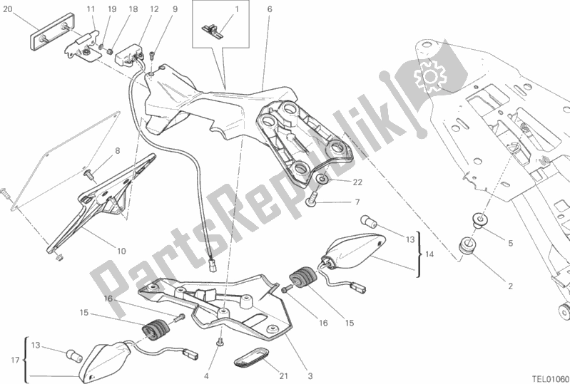 All parts for the 28b - Plate Holder of the Ducati Supersport Thailand 950 2018